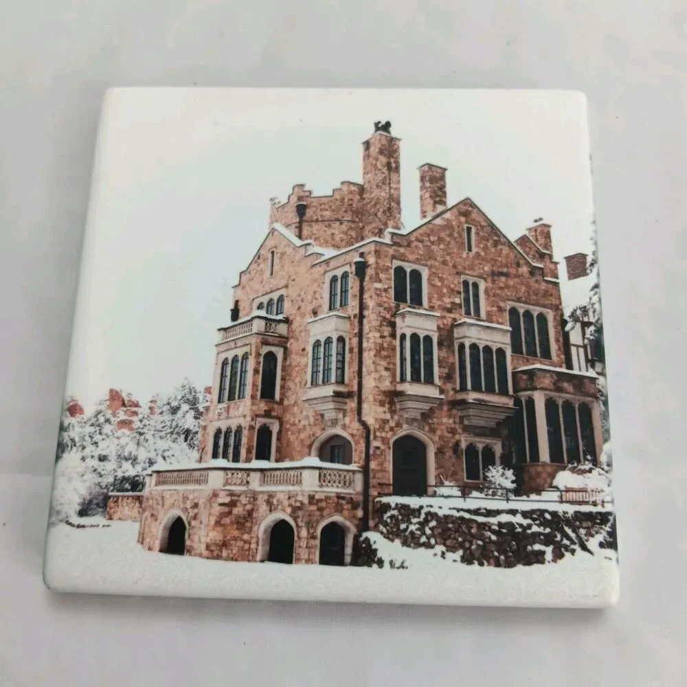 Glen Eyrie Castle Souvenir Coaster Single Replacement Colorado Springs Cork Back